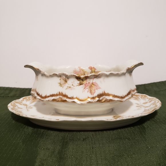 Haviland Limoges Schleiger Gravy Boat Fall Leaves - Picture 9 of 10